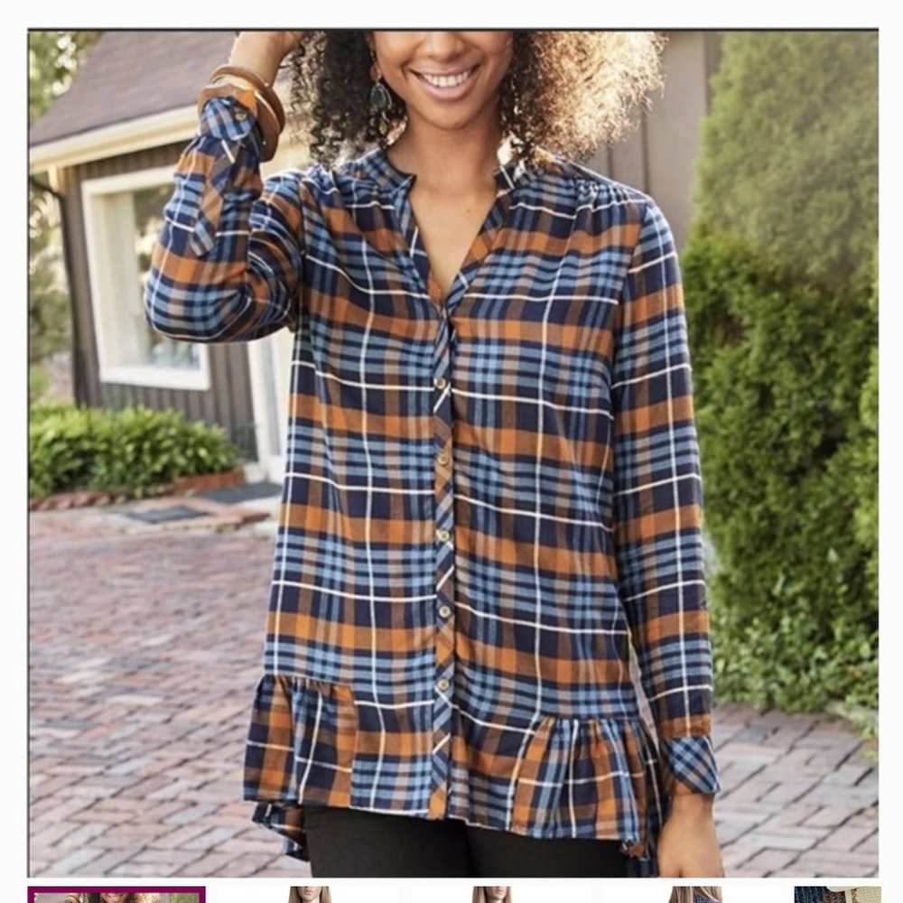 Matilda Jane General Store Plaid Tunic XL